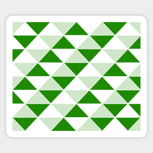 Abstract Triangles pattern - green and white. Sticker